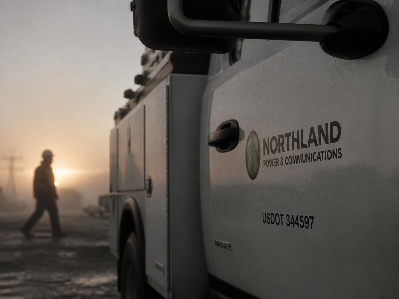 Utility crew at dawn